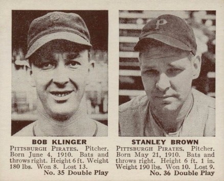 1941 Double Play Klinger/Brown #35/36 Baseball Card