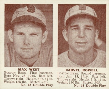 1941 Double Play West/Rowell #43/44 Baseball Card