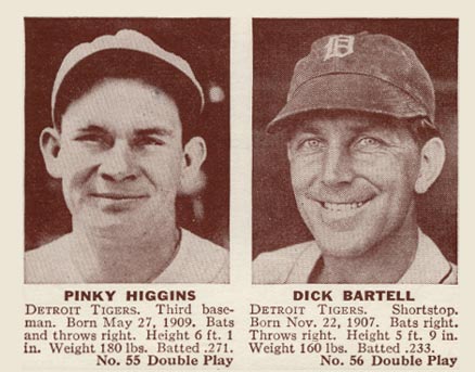 1941 Double Play Higgins/Bartell #55/56 Baseball Card