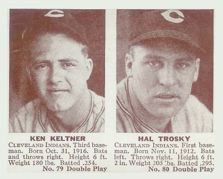 1941 Double Play Keltner/Trosky #79/80 Baseball Card