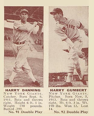1941 Double Play Danning/Gumbert #91/92 Baseball Card