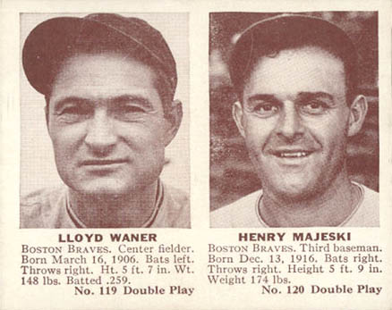 1941 Double Play Waner/Majeski #119/120 Baseball Card