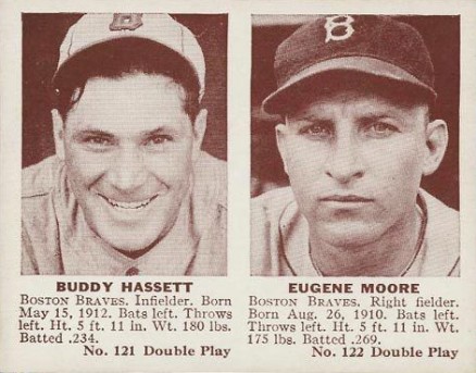 1941 Double Play Hassett/Moore #121/122 Baseball Card