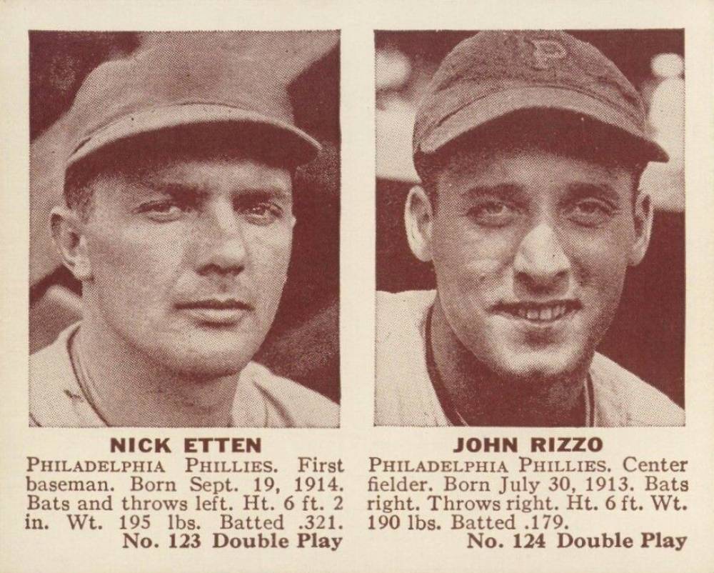 1941 Double Play Etten/Rizzo #123/124 Baseball Card