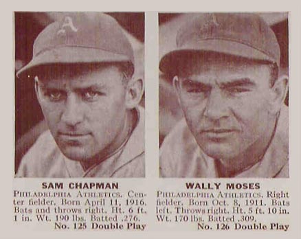 1941 Double Play Chapman/Moses #125/126 Baseball Card