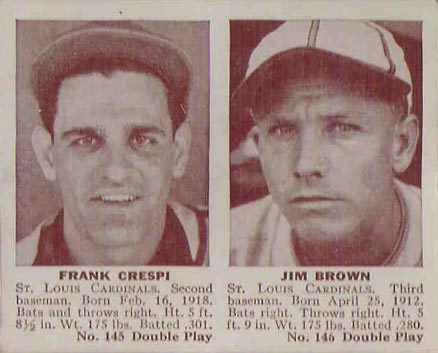 1941 Double Play Crespi/Brown #145/146 Baseball Card