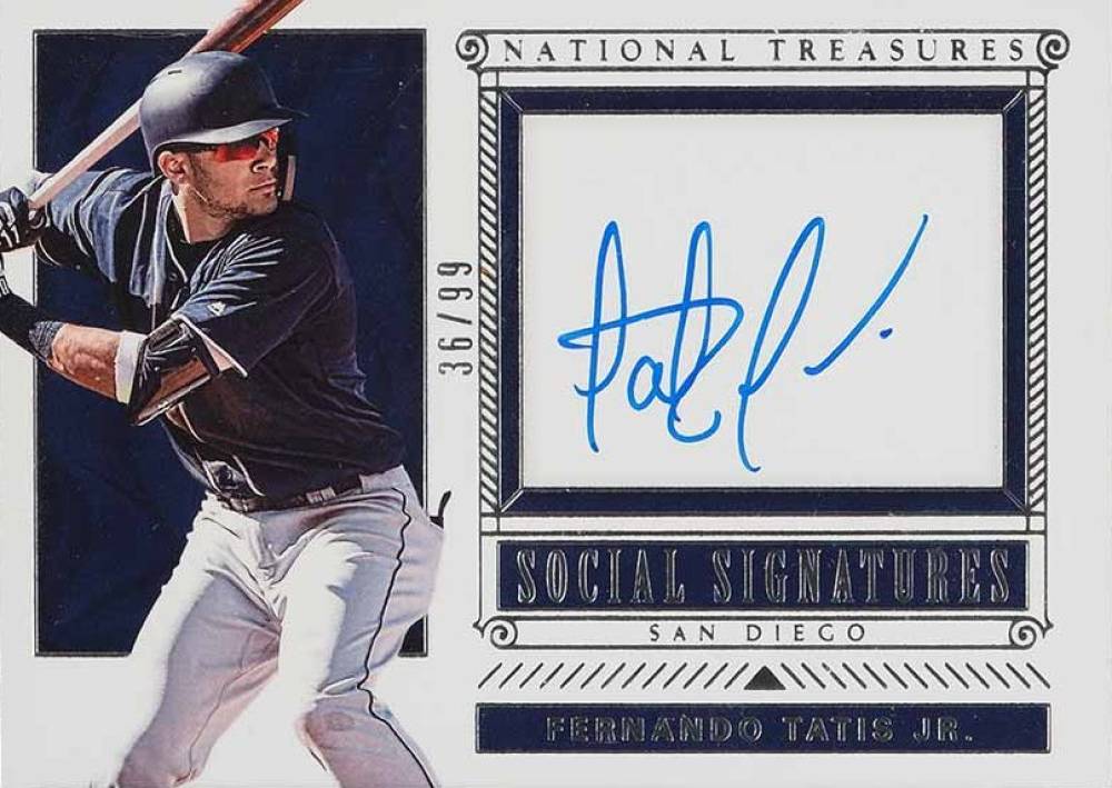 2019 Panini National Treasures Social Signatures Fernando Tatis Jr. #SS-FT Baseball Card