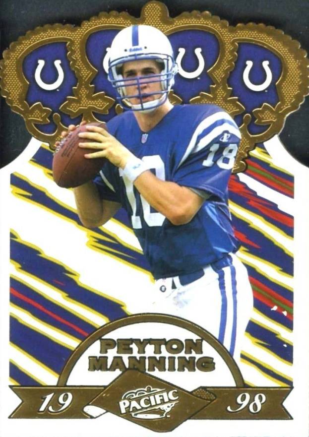 1998 Pacific Gold Crown Die-Cuts Peyton Manning #14 Football Card