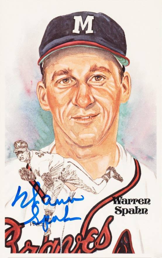 1981 Perez-Steele HOF Postcard Warren Spahn #139 Baseball Card