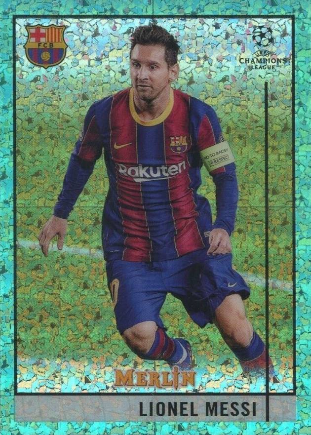 2020 Topps Merlin Chrome UEFA Champions League Lionel Messi #1 Soccer Card