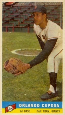 1959 Bazooka Hand Cut Orlando Cepeda #6 Baseball Card