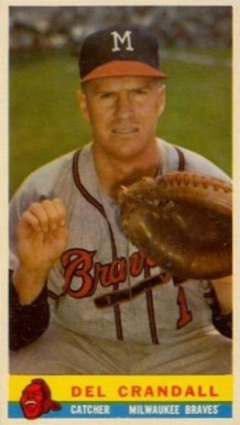 1959 Bazooka Hand Cut Del Crandall # Baseball Card