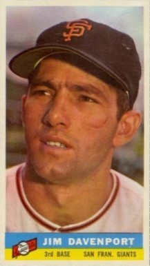 1959 Bazooka Hand Cut Jim Davenport # Baseball Card