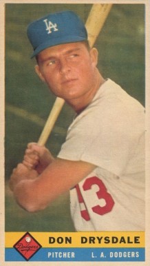 1959 Bazooka Hand Cut Don Drysdale # Baseball Card