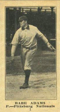 1916 Sporting News & Blank Babe Adams #1 Baseball Card