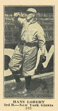 1916 Sporting News & Blank Hans Lobert #102 Baseball Card