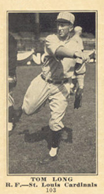 1916 Sporting News & Blank Tom Long #103 Baseball Card