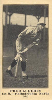 1916 Sporting News & Blank Fred Luderus #104 Baseball Card