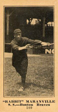 1916 Sporting News & Blank Rabbit Maranville #109 Baseball Card