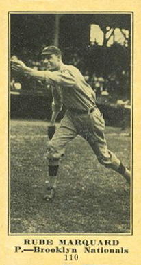 1916 Sporting News & Blank Rube Marquard #110 Baseball Card