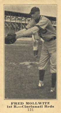 1916 Sporting News & Blank Fred Mollwitz #121 Baseball Card