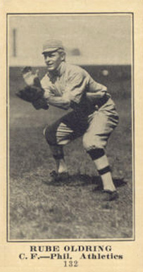 1916 Sporting News & Blank Rube Oldring #132 Baseball Card