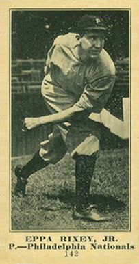 1916 Sporting News & Blank Eppa Rixey #142 Baseball Card