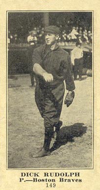 1916 Sporting News & Blank Dick Rudolph #149 Baseball Card