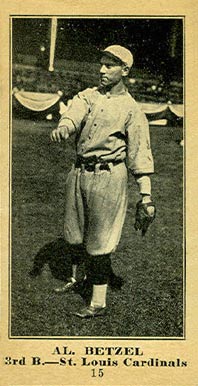 1916 Sporting News & Blank Al Betzel #15 Baseball Card