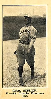 1916 Sporting News & Blank Geo. Sisler #166 Baseball Card