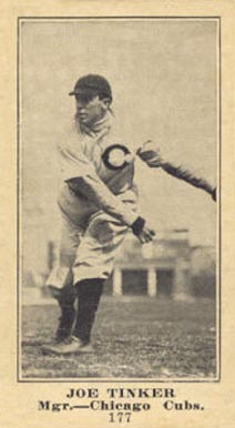 1916 Sporting News & Blank Joe Tinker #177 Baseball Card
