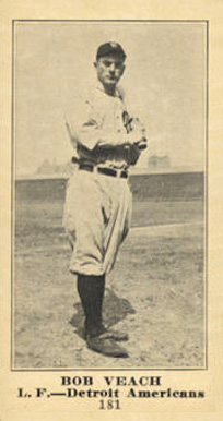 1916 Sporting News & Blank Bob Veach #181 Baseball Card