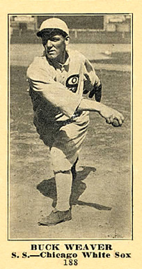 1916 Sporting News & Blank Buck Weaver #188 Baseball Card