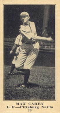 1916 Sporting News & Blank Max Carey #26 Baseball Card