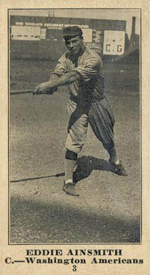 1916 Sporting News & Blank Eddie Ainsmith #3 Baseball Card