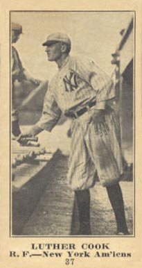 1916 Sporting News & Blank Luther Cook #37 Baseball Card