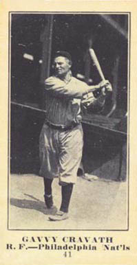 1916 Sporting News & Blank Gavvy Cravath #41 Baseball Card