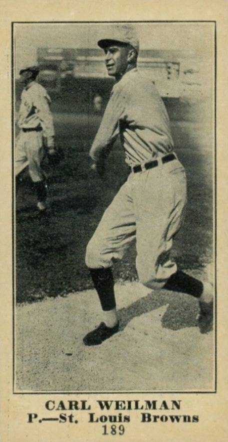 1916 Sporting News & Blank Carl Weilman #189 Baseball Card