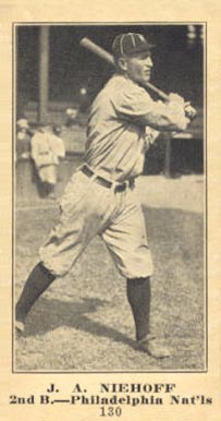 1916 Sporting News & Blank J. A. Niehoff #130 Baseball Card