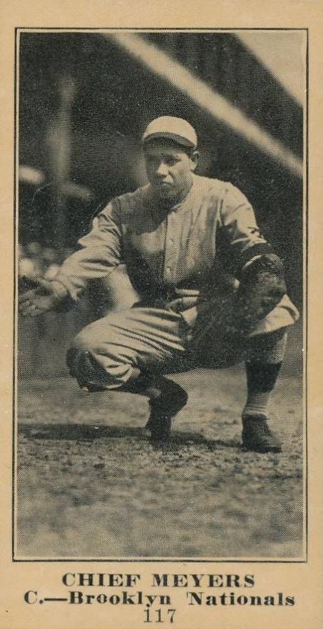 1916 Sporting News & Blank Chief Meyers #117 Baseball Card