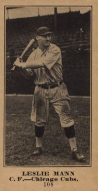 1916 Sporting News & Blank Leslie Mann #108 Baseball Card