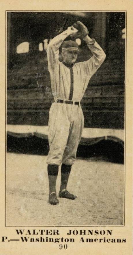 1916 Sporting News & Blank Walter Johnson #90 Baseball Card