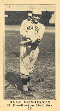 1916 Sporting News & Blank Olaf Henriksen #78 Baseball Card