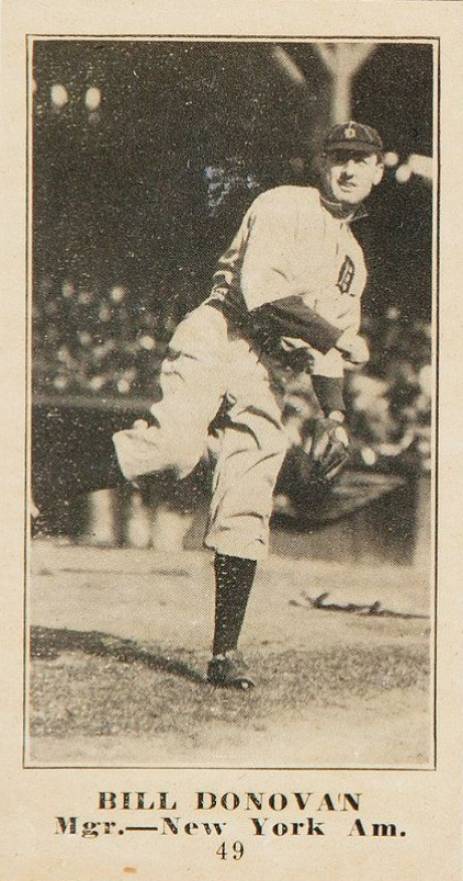 1916 Sporting News & Blank Bill Donovan #49 Baseball Card
