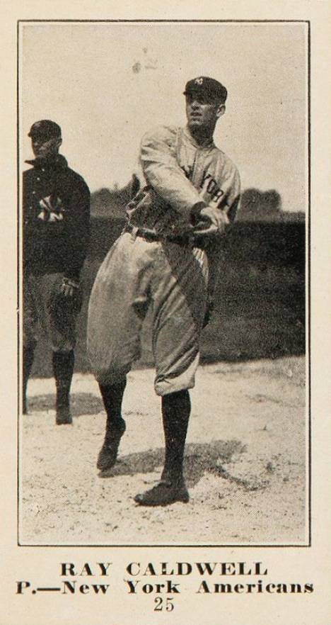 1916 Sporting News & Blank Ray Caldwell #25 Baseball Card