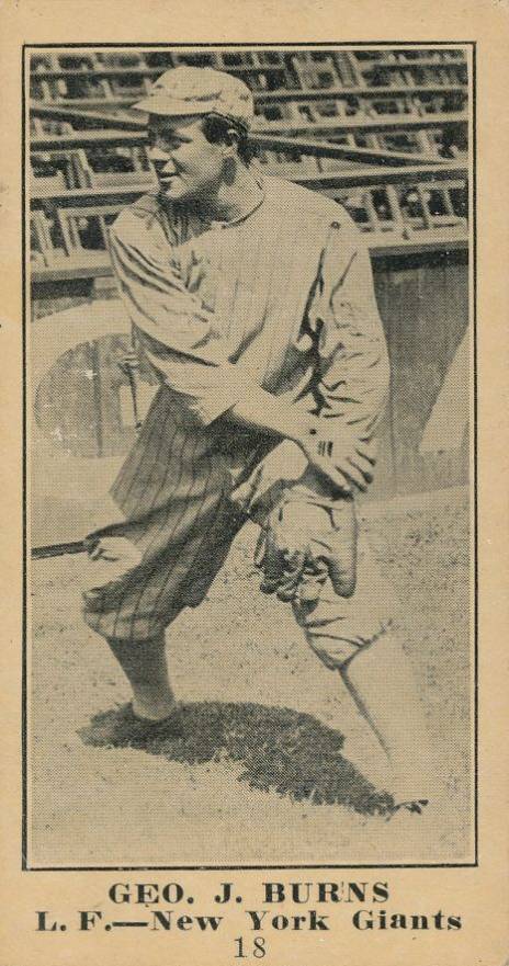 1916 Sporting News & Blank Geo. J. Burns #18 Baseball Card