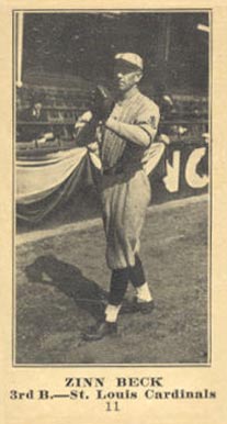 1916 Sporting News & Blank Zinn Beck #11 Baseball Card