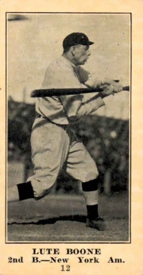 1916 Sporting News & Blank Lute Boone #12b Baseball Card