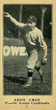 1916 Sporting News & Blank Leon Ames #5 Baseball Card