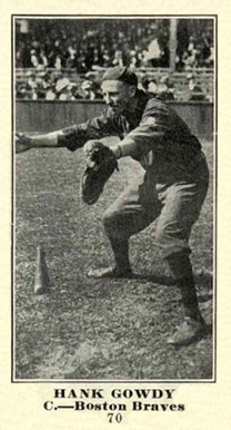 1916 Sporting News & Blank Hank Gowdy #70 Baseball Card